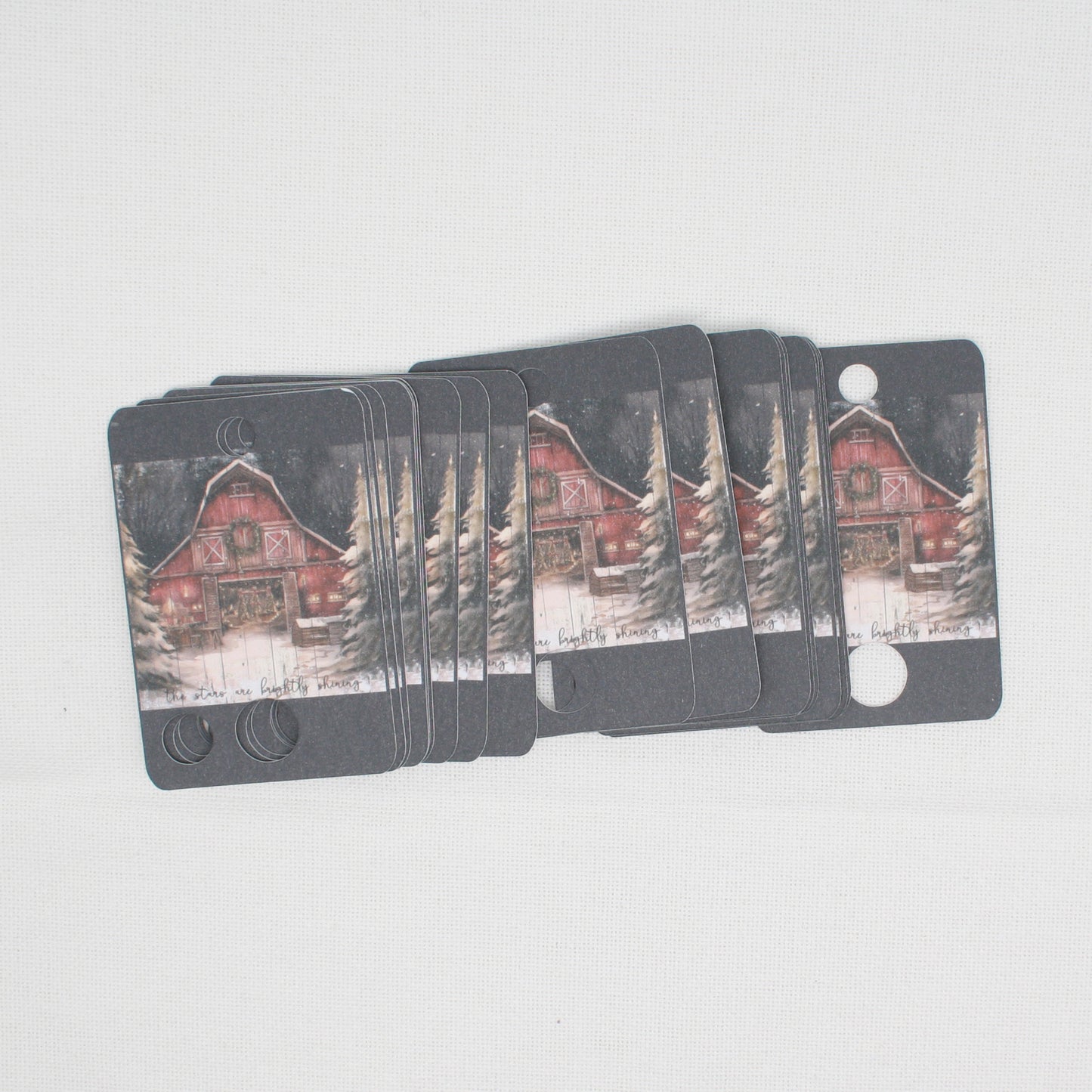 Christmas Barn Floss Cards.- Pack Of 20 Cards