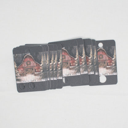 Christmas Barn Floss Cards.- Pack Of 20 Cards
