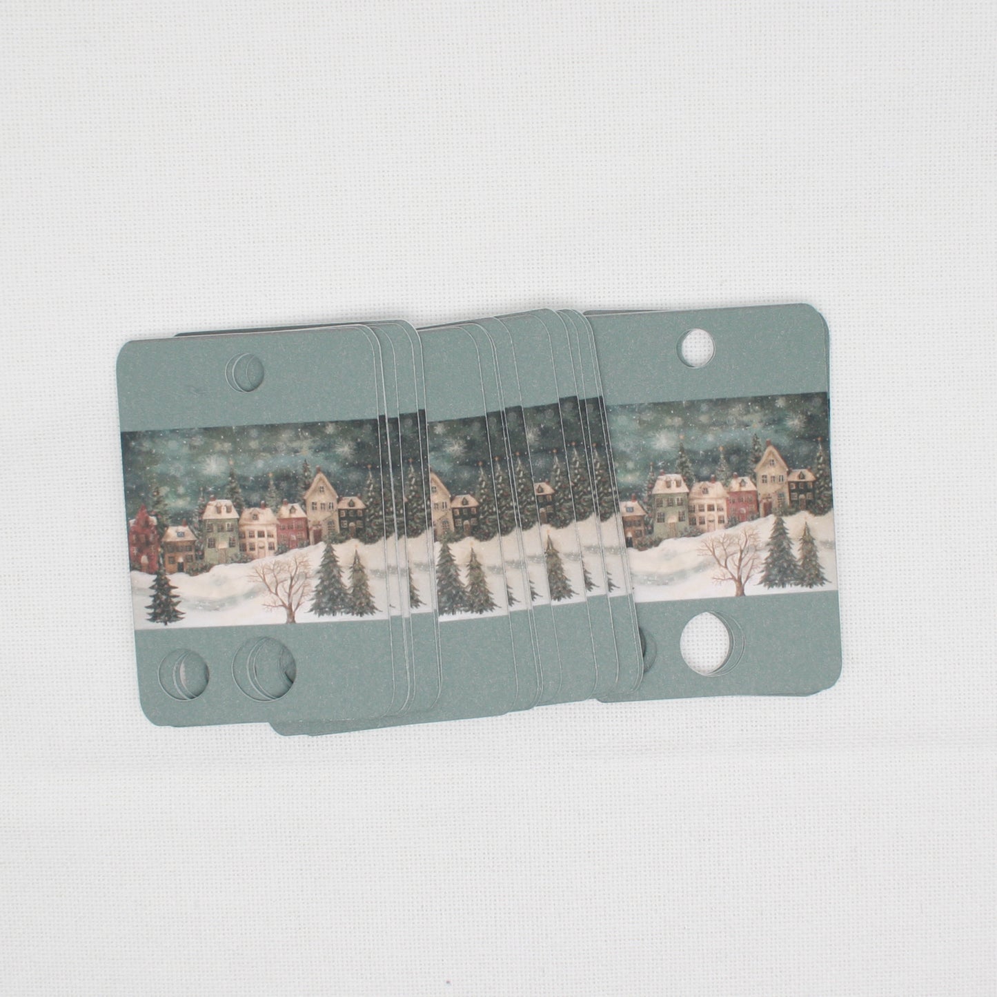 Christmas Village Floss Cards.- Pack Of 20 Cards