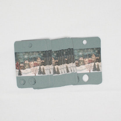 Christmas Village Floss Cards.- Pack Of 20 Cards