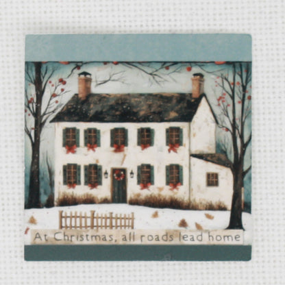 At Christmas All Roads Lead Home Needle Minder