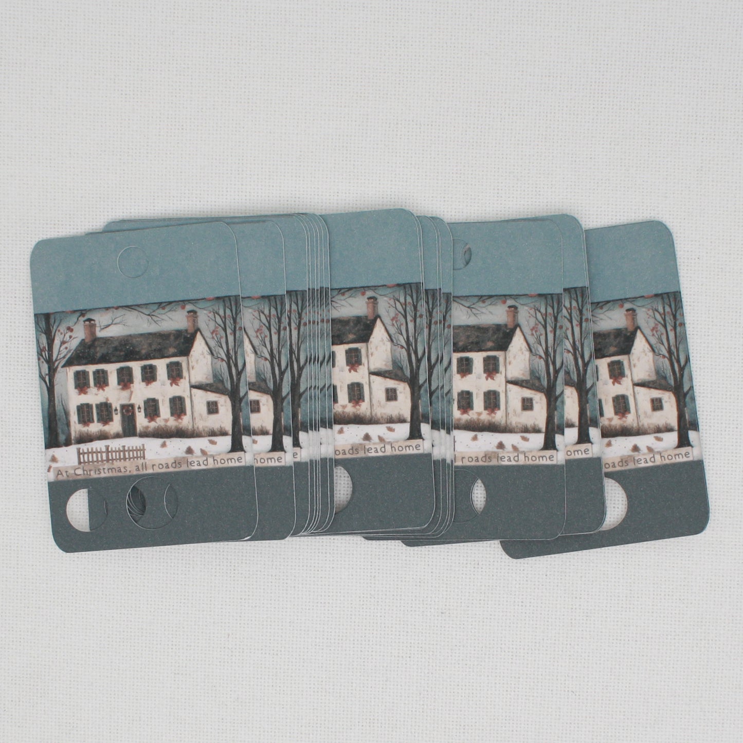 At Christmas All Roads Lead Home  Floss Cards.- Pack Of 20 Cards