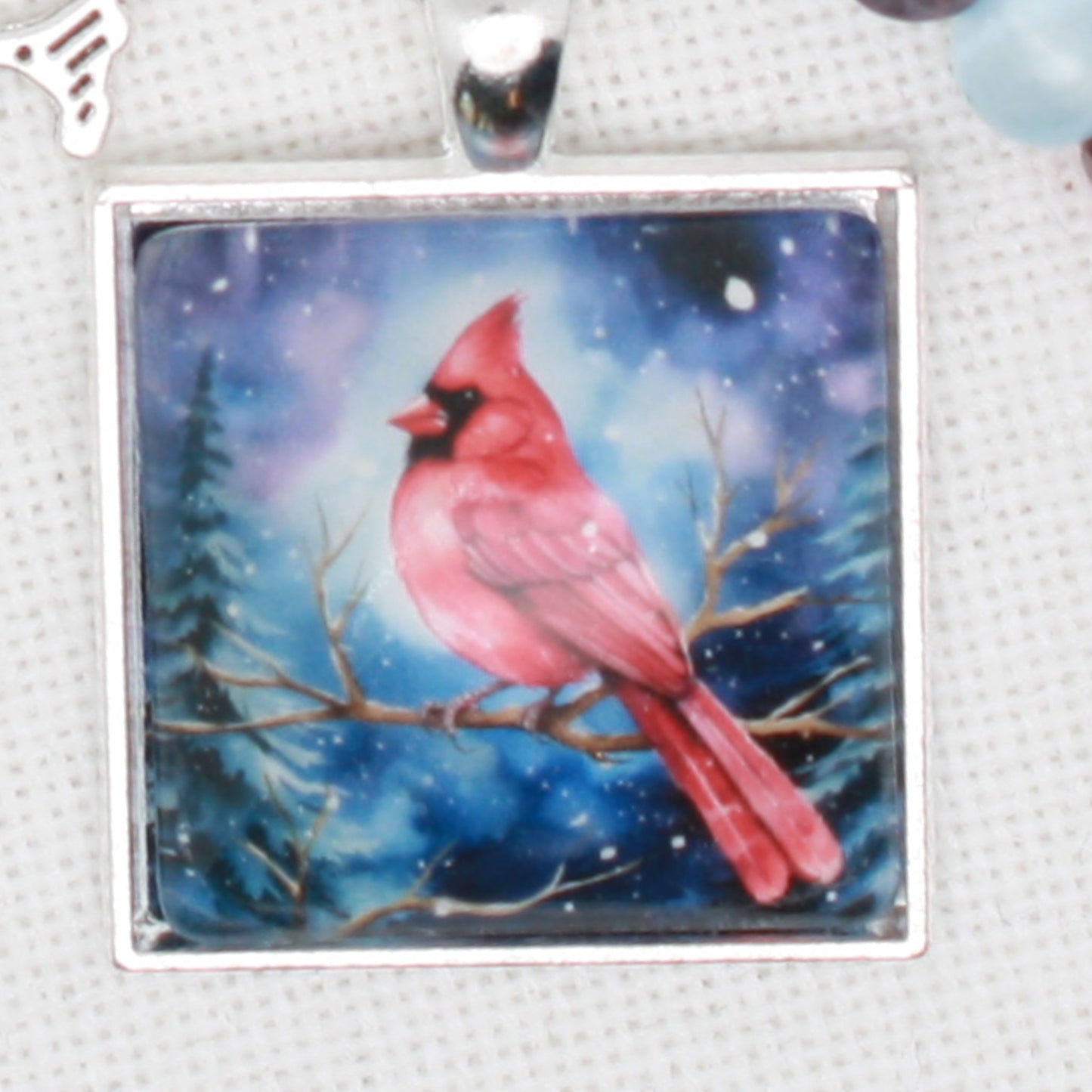 Winter Cardinal Floss Ring