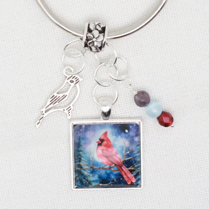 Winter Cardinal Floss Ring