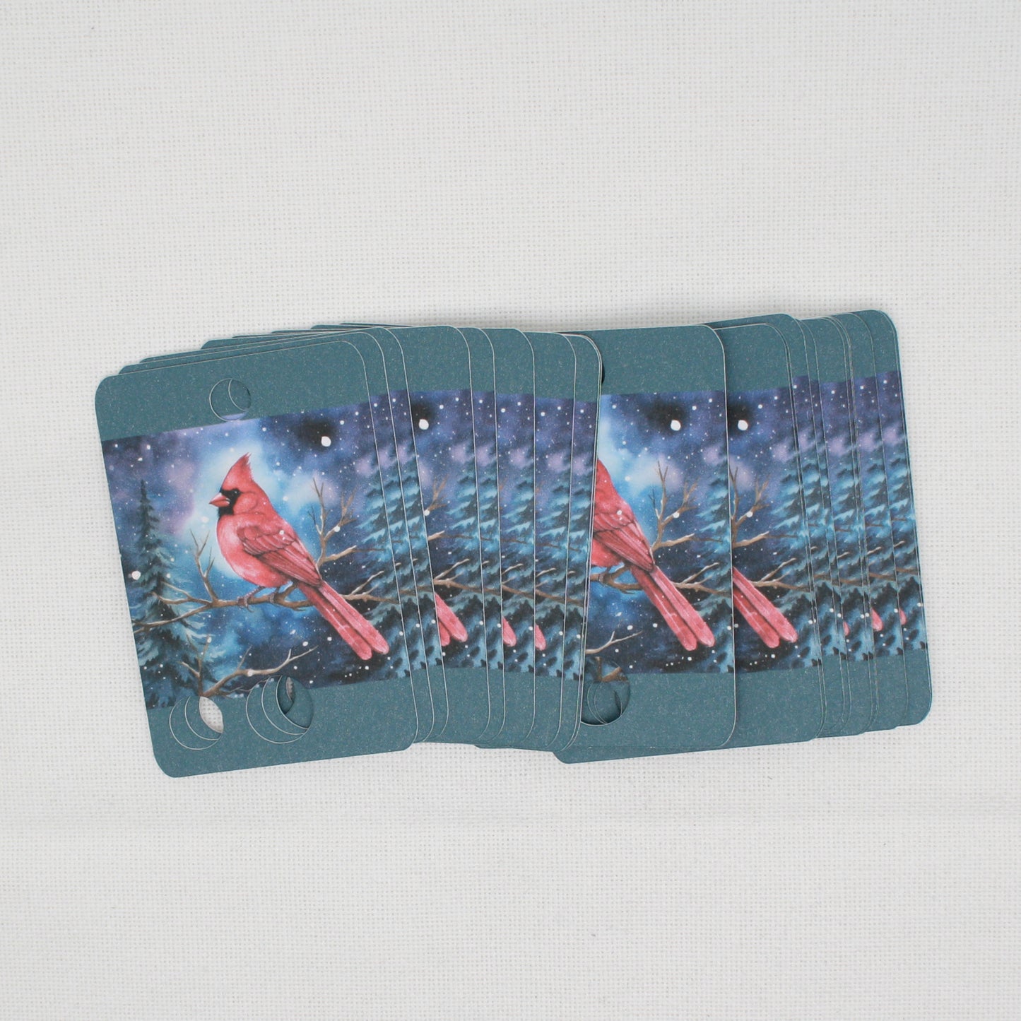 Winter Cardinal Floss Cards- Pack Of 20 Cards
