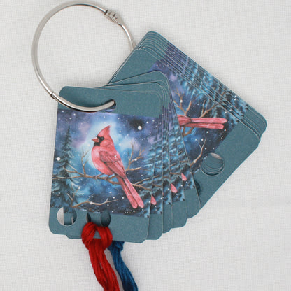 Winter Cardinal Floss Cards- Pack Of 20 Cards