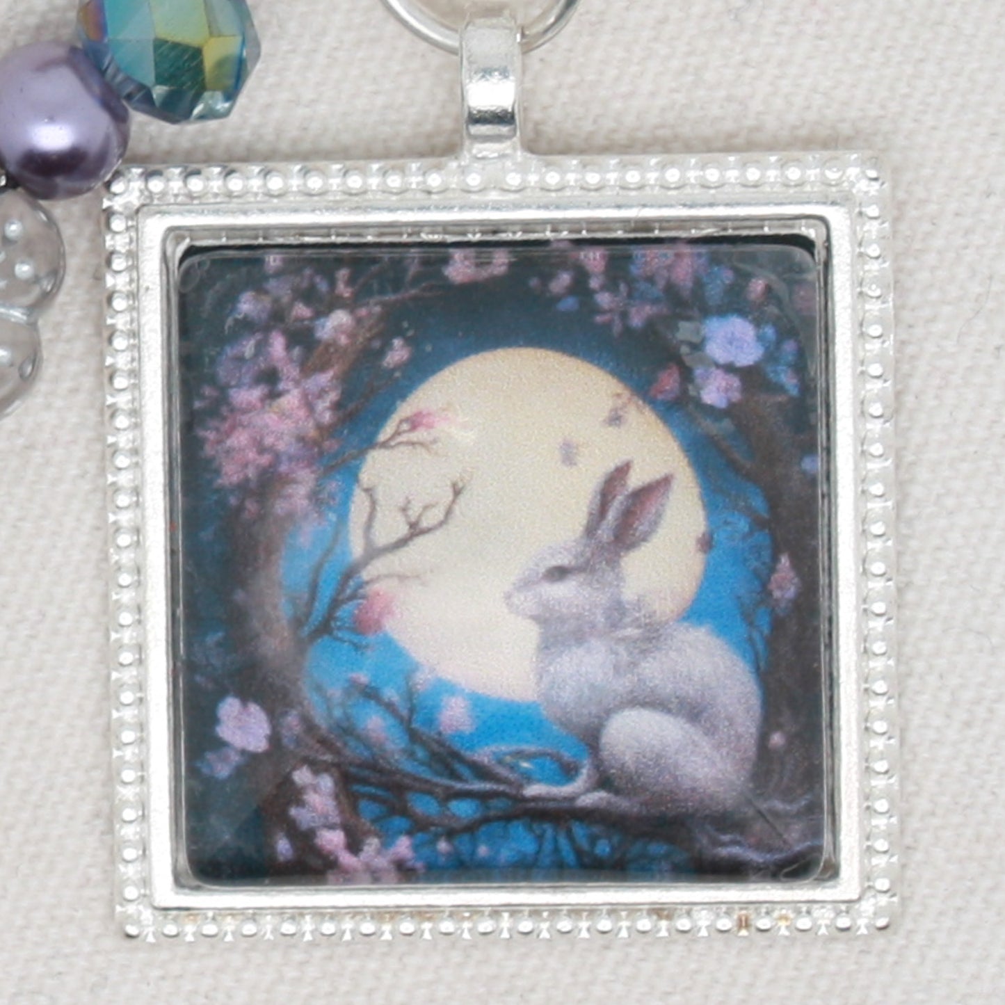 Night Bunny Zipper Pull/ Mini- Fob