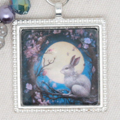 Night Bunny Zipper Pull/ Mini- Fob