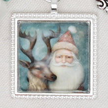 Santa Reindeer Zipper Pull/ Mini- Fob