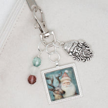 Santa Reindeer Zipper Pull/ Mini- Fob
