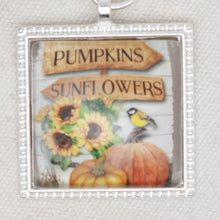 Pumpkin And Sunflower Zipper Pull/ Mini- Fob
