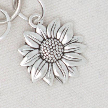 Pumpkin And Sunflower Zipper Pull/ Mini- Fob
