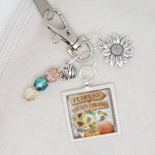 Pumpkin And Sunflower Zipper Pull/ Mini- Fob