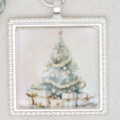 Christmas Tree Zipper Pull/ Mini- Fob