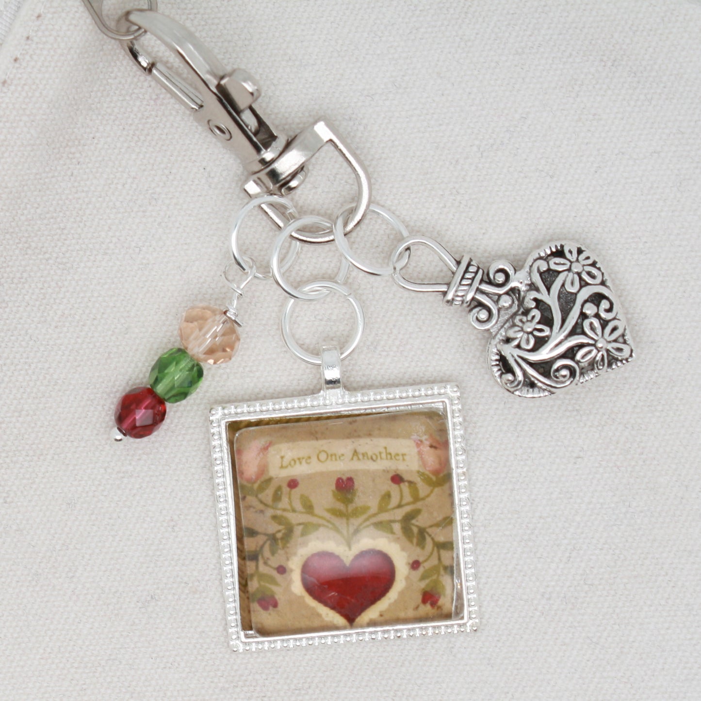 Love One Another Zipper Pull/ Mini- Fob