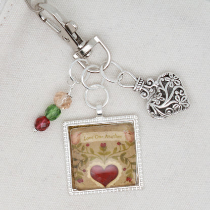 Love One Another Zipper Pull/ Mini- Fob
