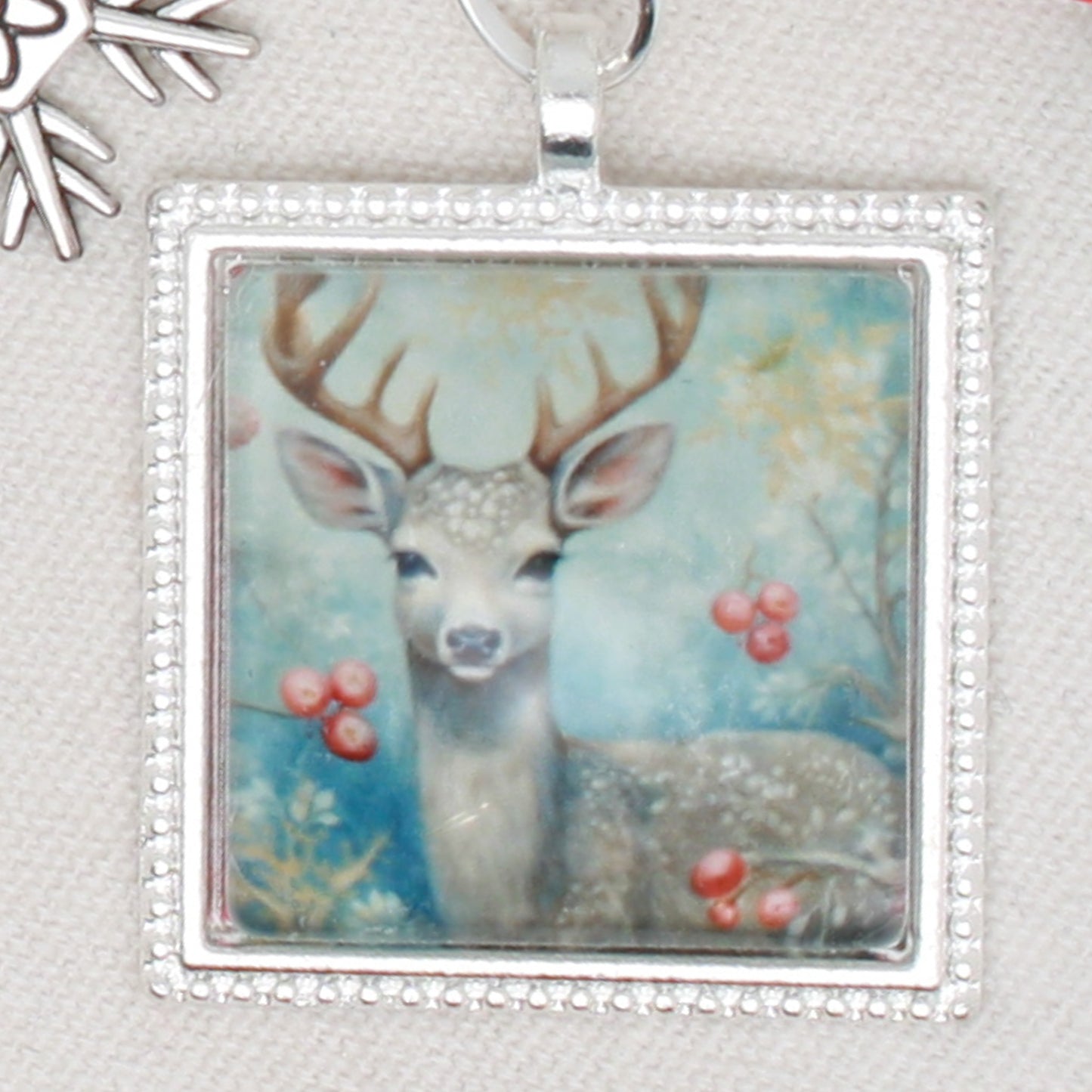Reindeer Zipper Pull/ Mini- Fob