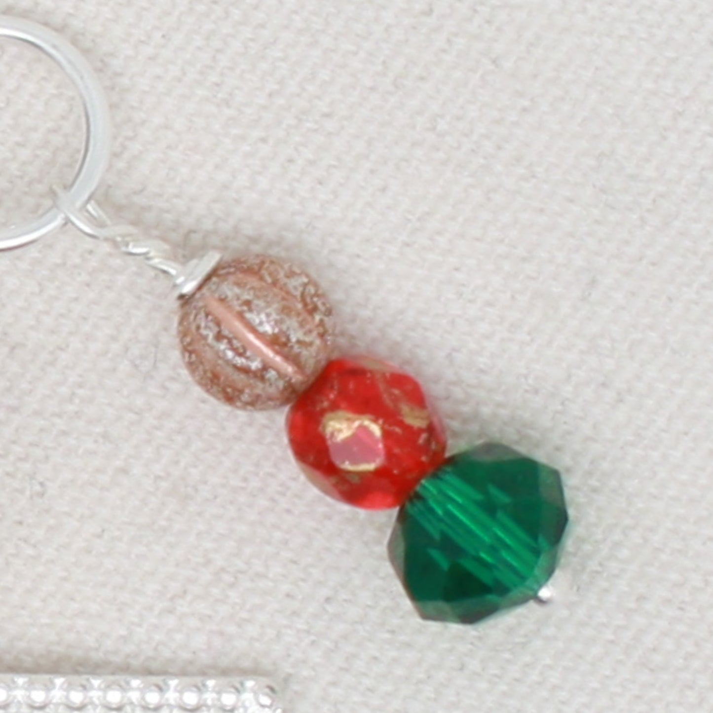 Christmas Bird Zipper Pull/ Mini- Fob