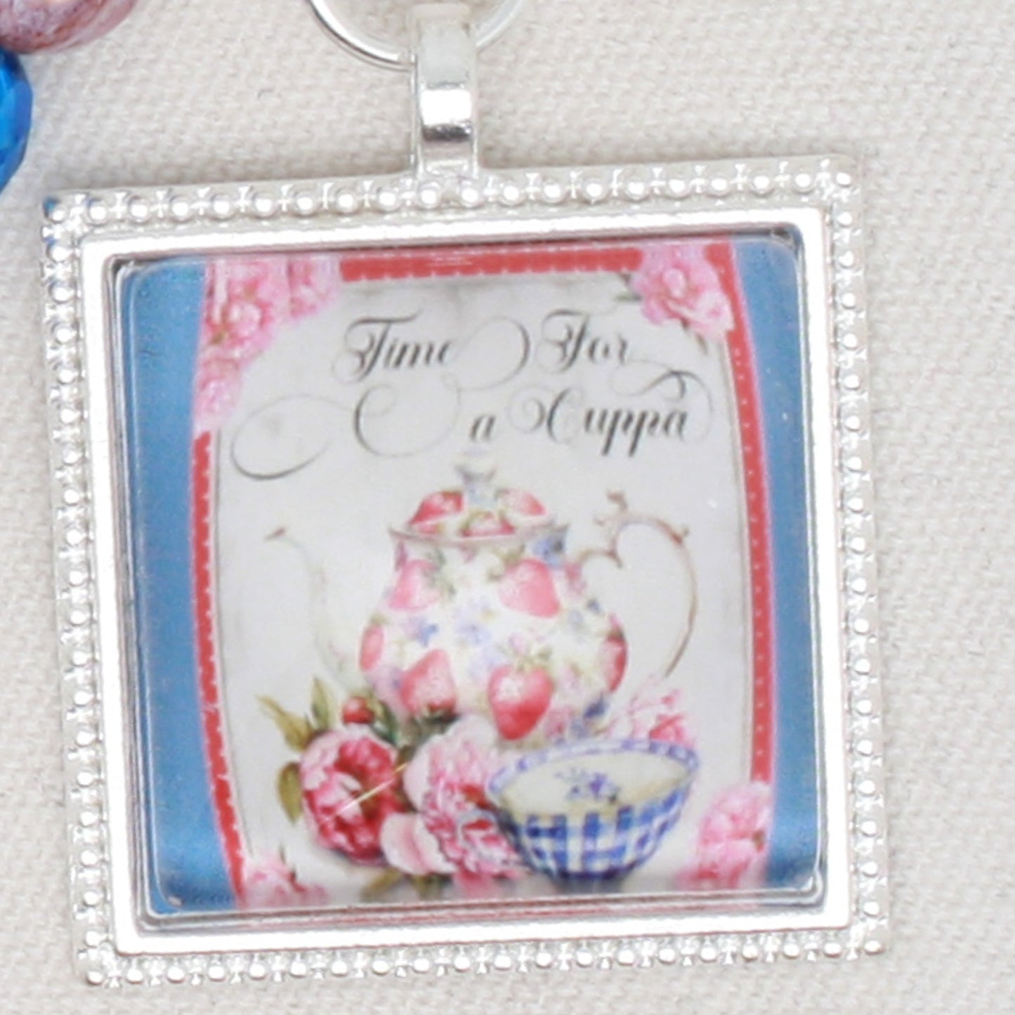 Time For A Cuppa  Zipper Pull/ Mini- Fob