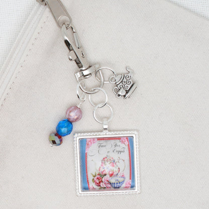 Time For A Cuppa  Zipper Pull/ Mini- Fob