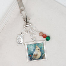 Christmas Bird Zipper Pull/ Mini- Fob