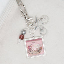 Valentine Bike  Zipper Pull/ Mini- Fob