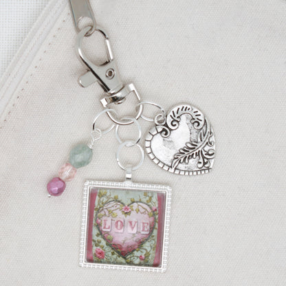 Valentine Love Zipper Pull/ Mini-Fob