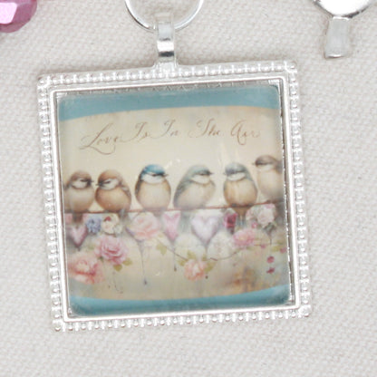 Love Is In The Air Zipper Pull/ Mini-Fob