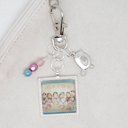 Love Is In The Air Zipper Pull/ Mini-Fob