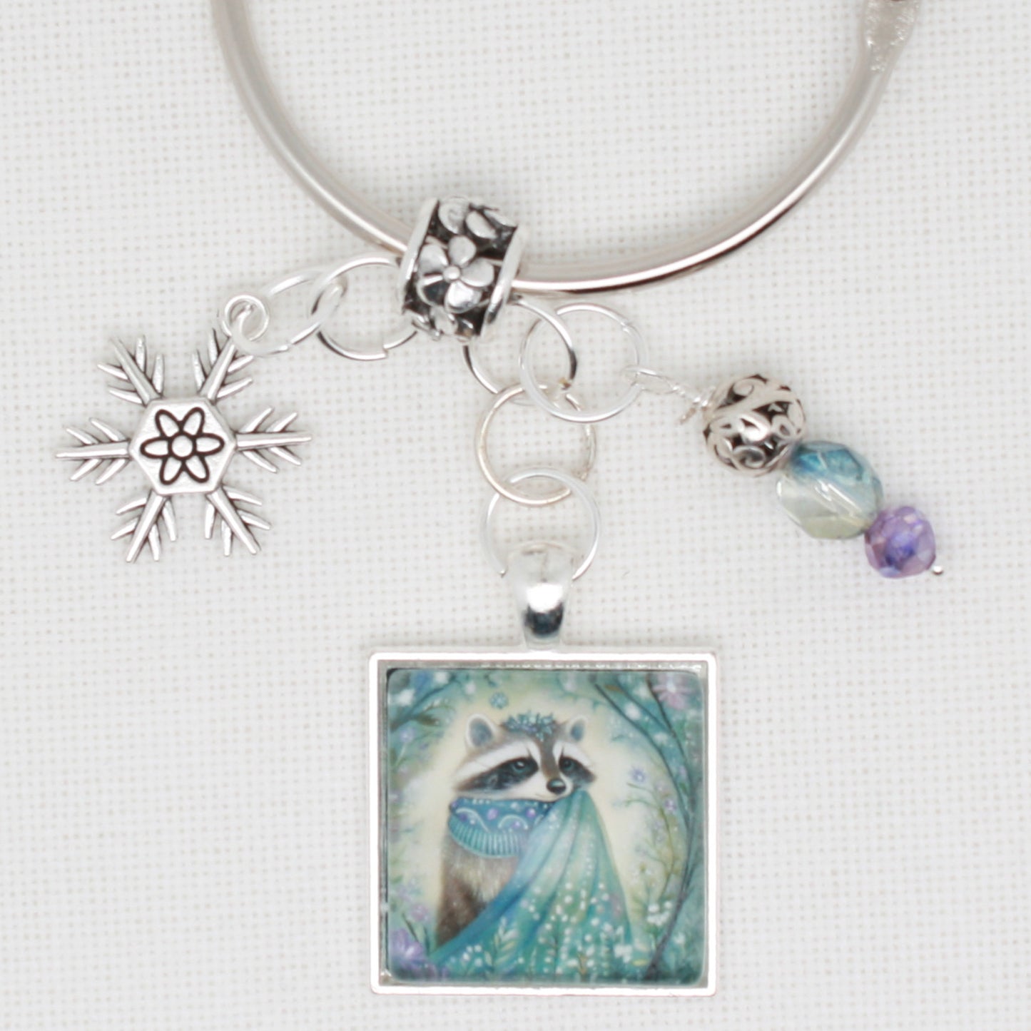 Winter Animals Raccoon Floss Ring
