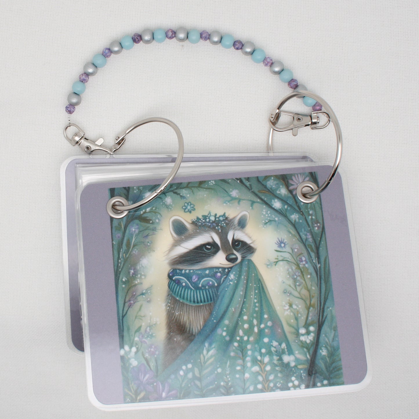 Winter Animals Raccoon  Floss Bag Book