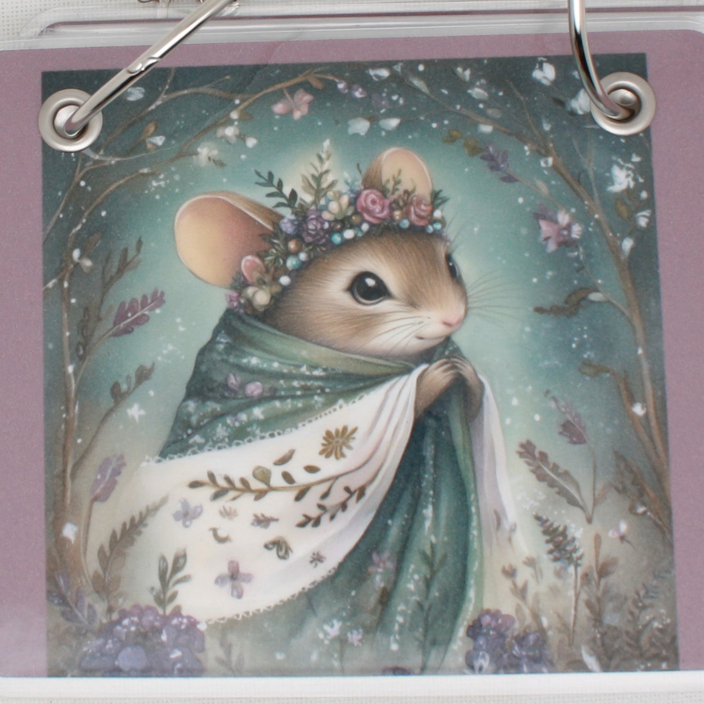 Winter Animals Mouse  Floss Bag Book