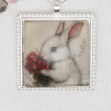 Valentine Bunny  Zipper Pull/ Mini-Fob