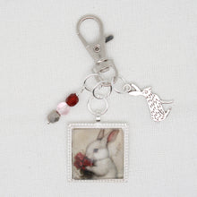 Valentine Bunny  Zipper Pull/ Mini-Fob