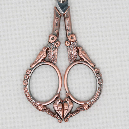 Copper Colored Bird Embroidery Scissors