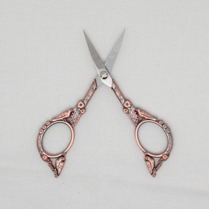 Copper Colored Bird Embroidery Scissors
