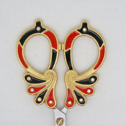 Fun Gold Red And Black Large Handle Embroidery Scissors