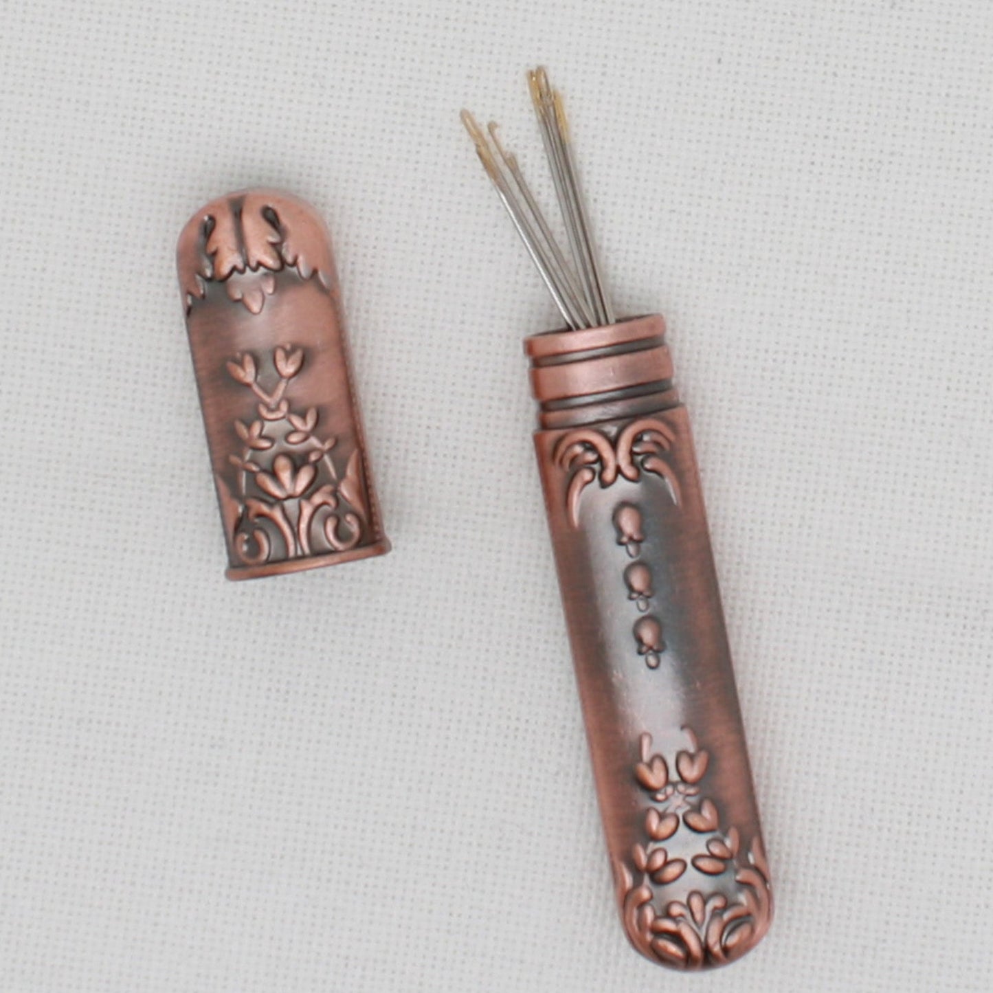 Copper Antique Style Needle Storage Tube