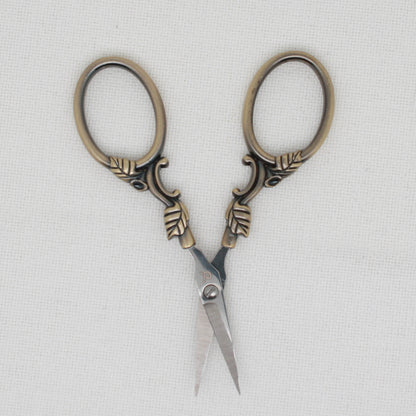 Copper Colored Leaf Embroidery Scissors
