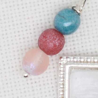 Cross Stitch And Coffee  Zipper Pull/ Mini- Fob
