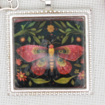 Red Moth Zipper Pull/ Mini- Fob
