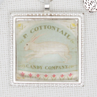 Cottontail Bunny  Zipper Pull/ Mini-Fob