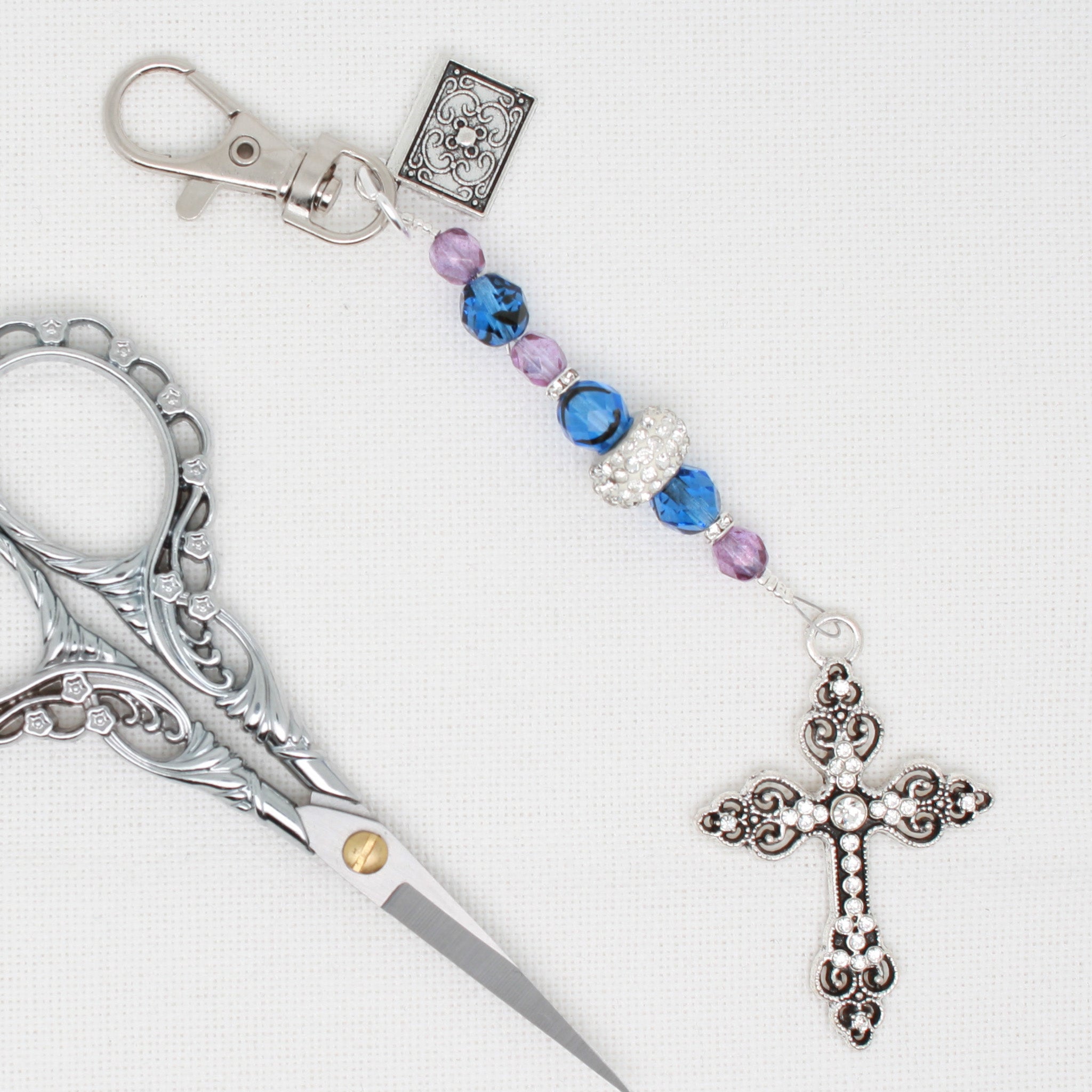 Cross Scissor Fob – Sweet Autumn Stitch LLC