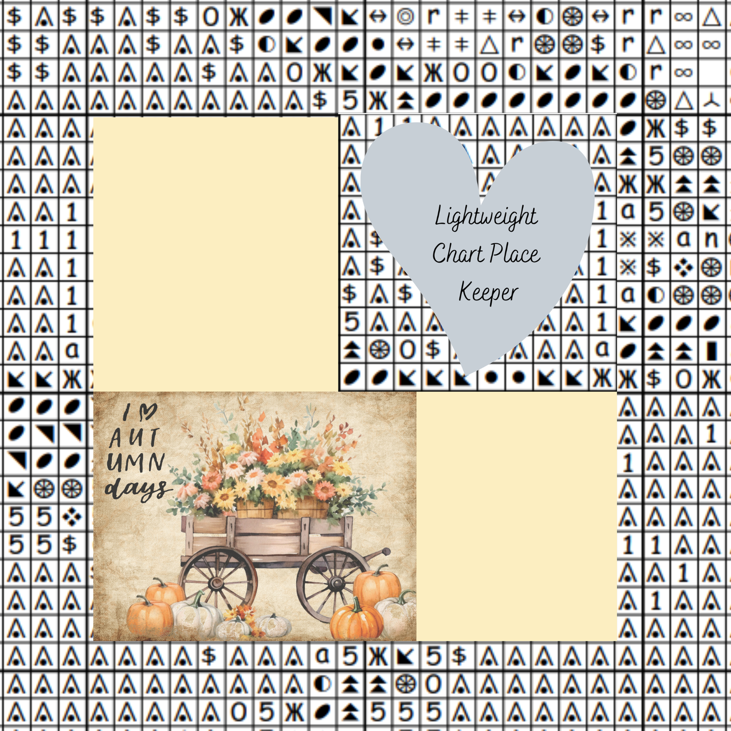 Love Autumn Chart Place Keeper
