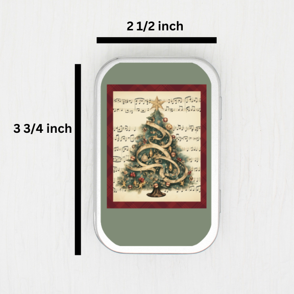 Musical Christmas Tree Small Storage Tin