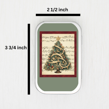 Musical Christmas Tree Small Storage Tin