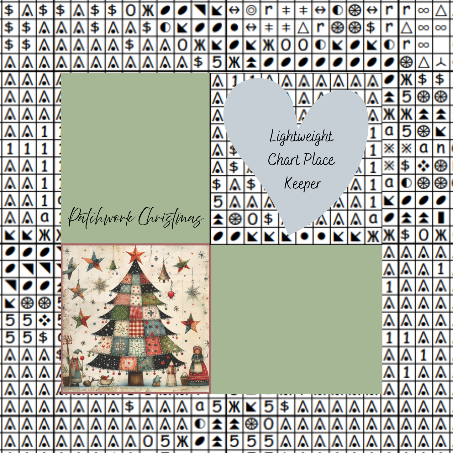 Patchwork Christmas Chart Place Keeper