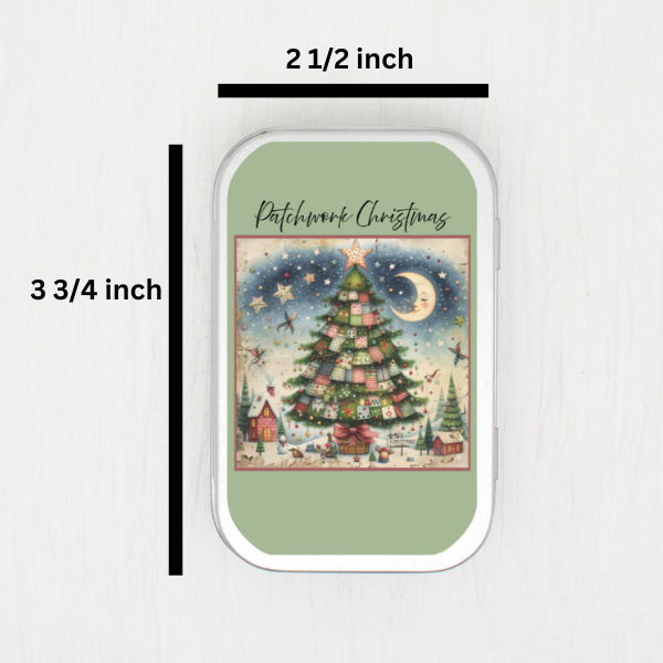 Patchwork Christmas Small Storage Tin