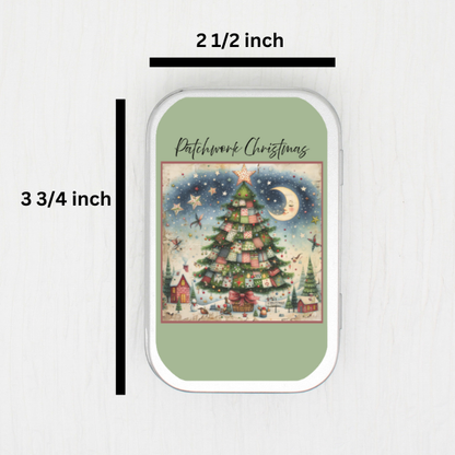 Patchwork Christmas Small Storage Tin