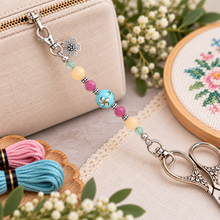 Flower Double Clip Scissor Fob